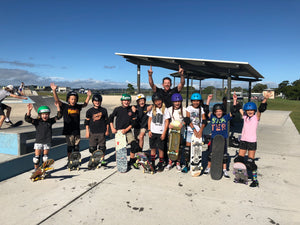 Gold Coast skateboarding lessons run by rock n slide skateboarding crew at tugun skatepark