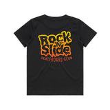 Adults RockNSlide Skateboard Club Stencil Tee | Black/Sunrise