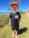 Kids RockNSlide Skateboard Club Rainbow Tee | Black