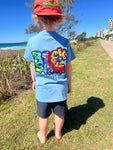 Kids RockNSlide Skateboard Club Rainbow Tee | Blue
