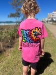 Kids RockNSlide Skateboard Club Rainbow Tee | Pink