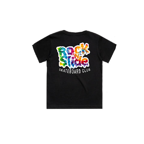 Kids RockNSlide Skateboard Club Rainbow Tee | Black