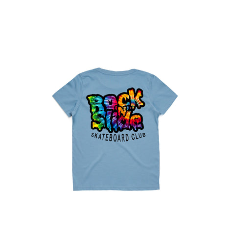 Kids RockNSlide Skateboard Club Rainbow Tee | Blue