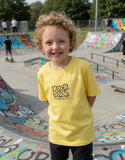 Kids RockNSlide Skateboard Club Stencil Tee | Yellow
