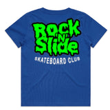 Adults RockNSlide Skateboard Club Slime Tee | Blue